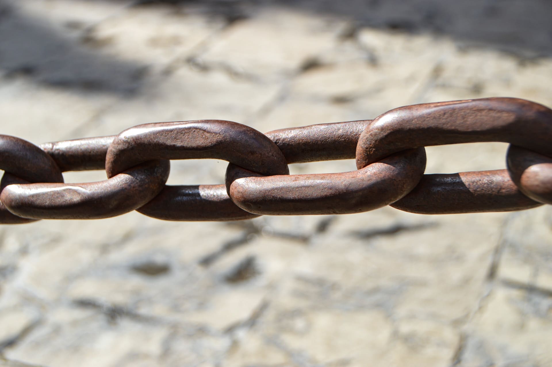 A rusted chain