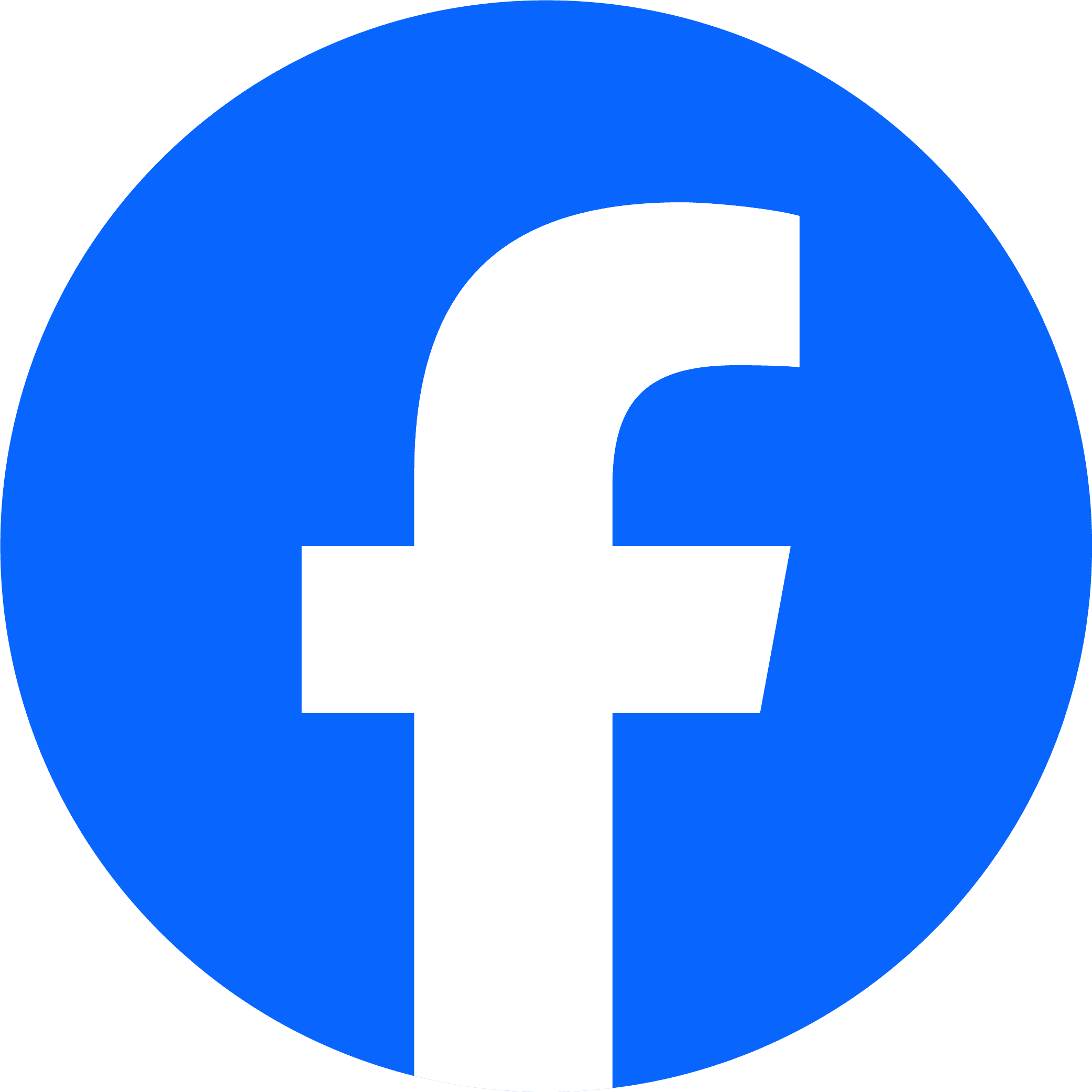 Facebook logo - a lowercase F on a blue background